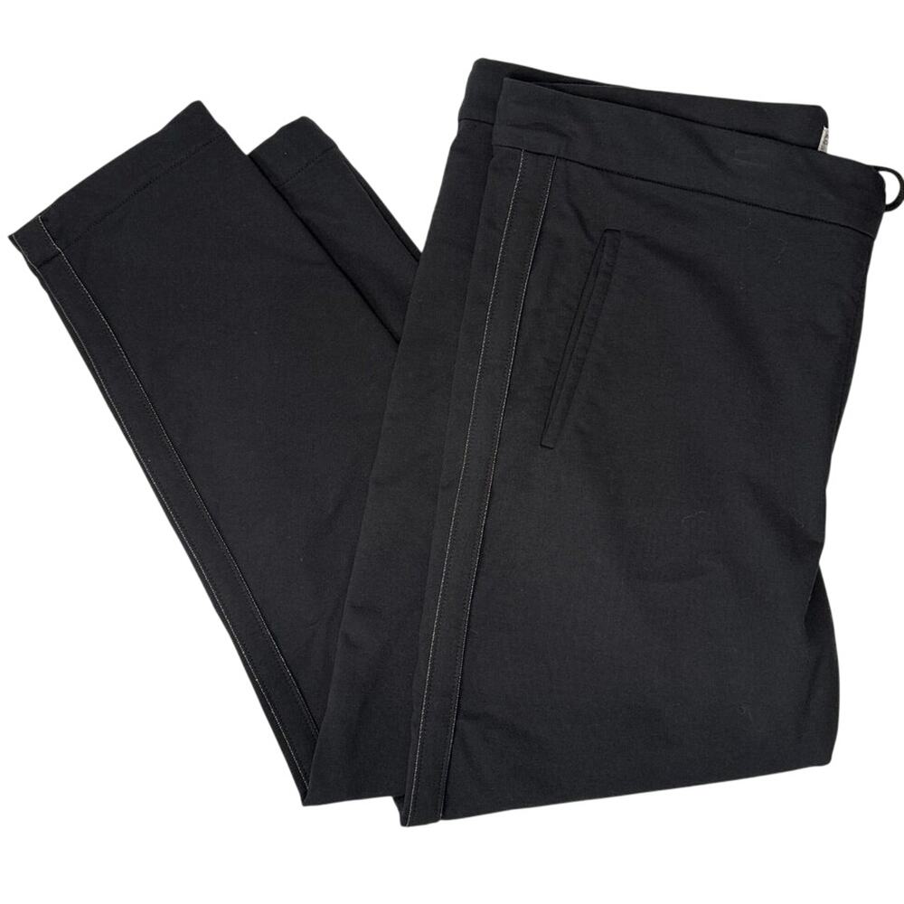 Brunello Cucinelli Cotton Drawstring Waist Pull On Pants Black Size 10